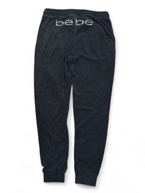 Y2K bebe Sport Bedazzled Velour Cuffed Slim Sweatpants